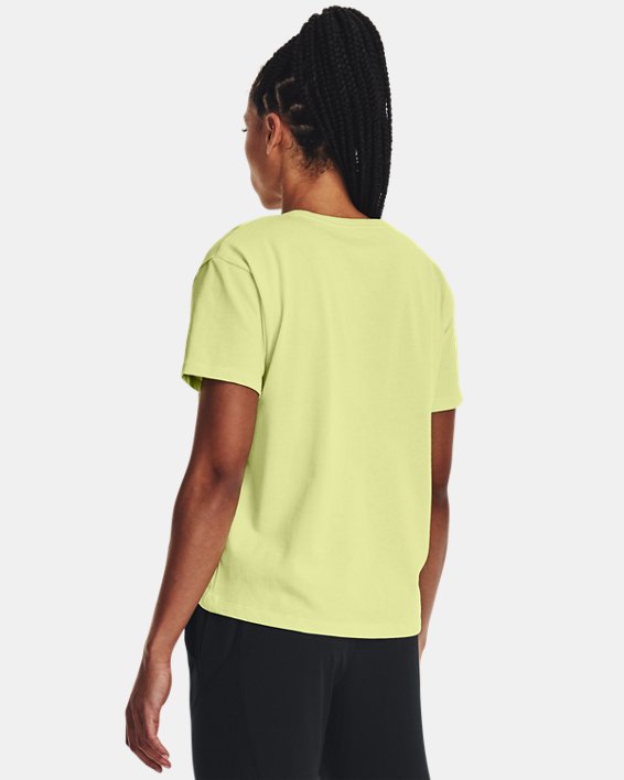 Women's UA Text Heavyweight Short Sleeve in Green image number 1